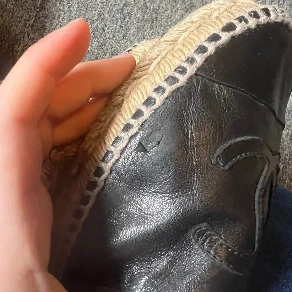 Chanel Black Espadrilles, size 37